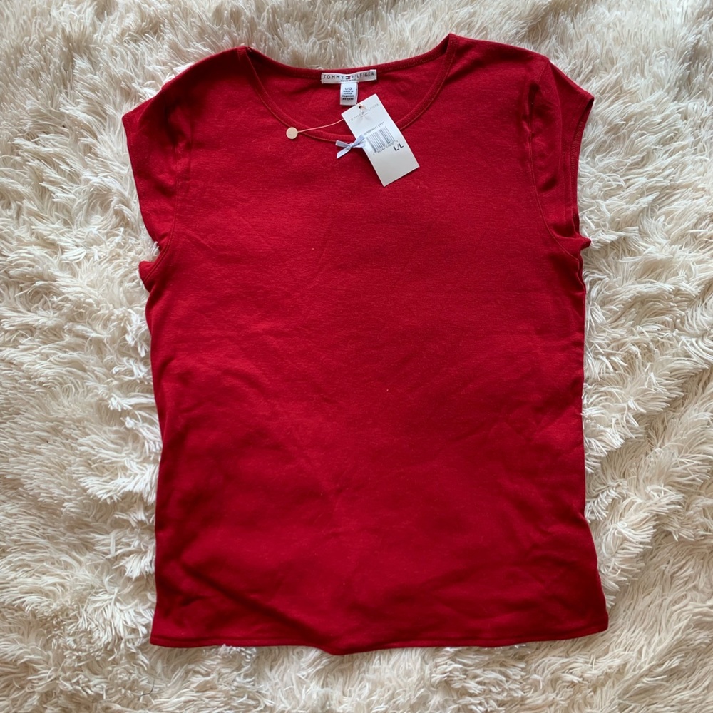 NWT red bow tommy hilfiger sleeping shirt